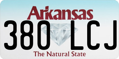 AR license plate 380LCJ