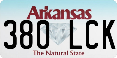 AR license plate 380LCK