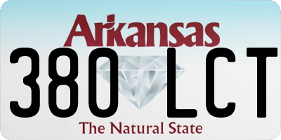AR license plate 380LCT