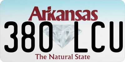 AR license plate 380LCU