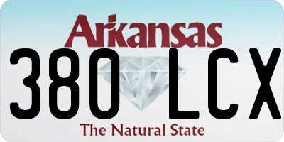 AR license plate 380LCX