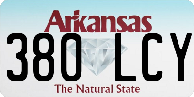 AR license plate 380LCY