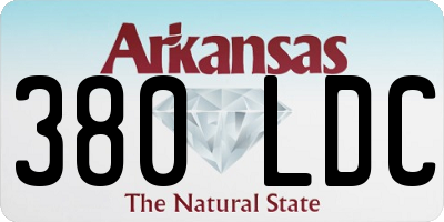 AR license plate 380LDC