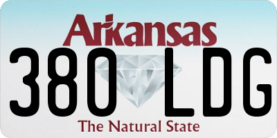 AR license plate 380LDG