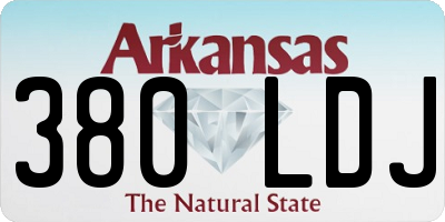 AR license plate 380LDJ