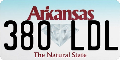 AR license plate 380LDL