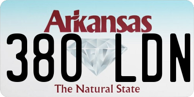 AR license plate 380LDN