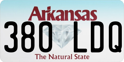 AR license plate 380LDQ