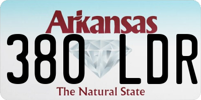 AR license plate 380LDR