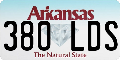 AR license plate 380LDS