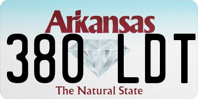 AR license plate 380LDT