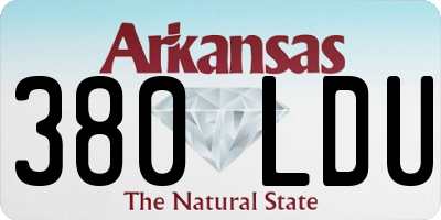 AR license plate 380LDU