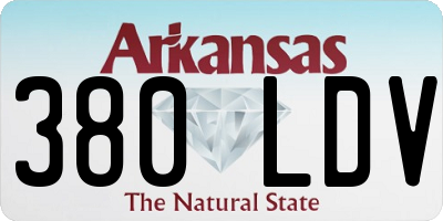 AR license plate 380LDV