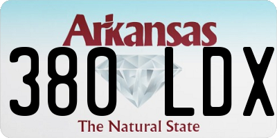 AR license plate 380LDX