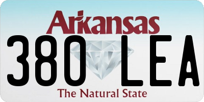 AR license plate 380LEA
