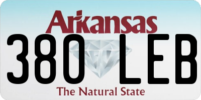 AR license plate 380LEB