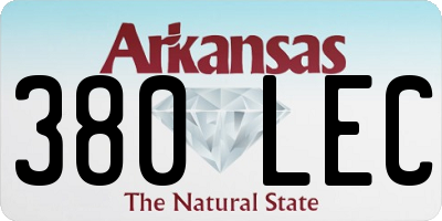 AR license plate 380LEC