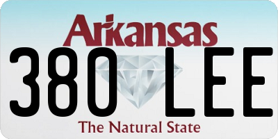 AR license plate 380LEE