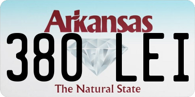 AR license plate 380LEI