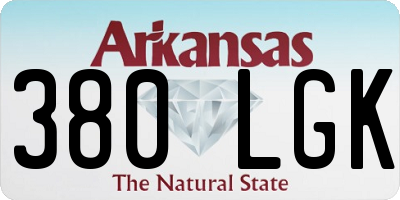 AR license plate 380LGK