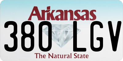 AR license plate 380LGV