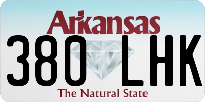 AR license plate 380LHK
