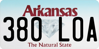 AR license plate 380LOA
