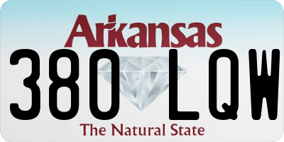 AR license plate 380LQW