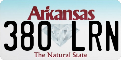 AR license plate 380LRN