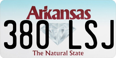 AR license plate 380LSJ