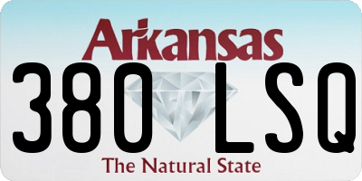 AR license plate 380LSQ