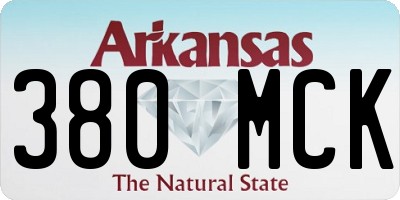 AR license plate 380MCK
