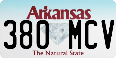 AR license plate 380MCV