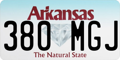 AR license plate 380MGJ
