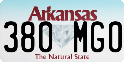AR license plate 380MGO