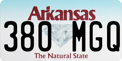 AR license plate 380MGQ