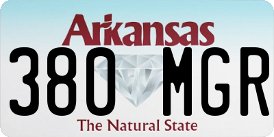 AR license plate 380MGR