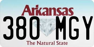 AR license plate 380MGY