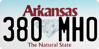 AR license plate 380MHO