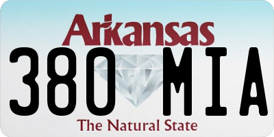 AR license plate 380MIA