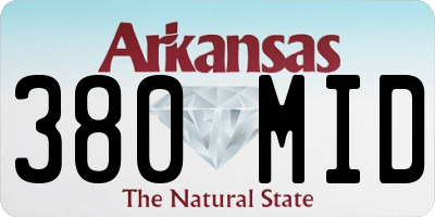 AR license plate 380MID