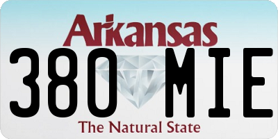 AR license plate 380MIE