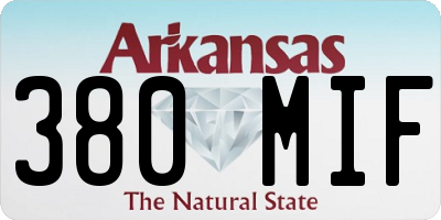 AR license plate 380MIF
