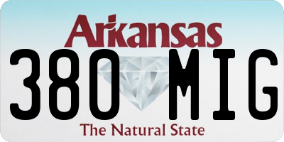 AR license plate 380MIG