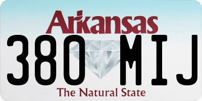 AR license plate 380MIJ
