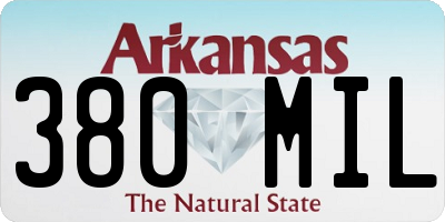 AR license plate 380MIL