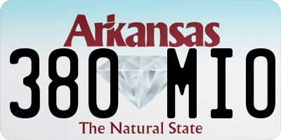 AR license plate 380MIO