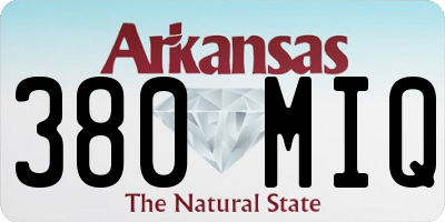 AR license plate 380MIQ