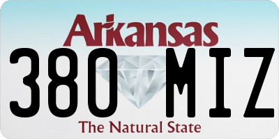 AR license plate 380MIZ