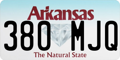 AR license plate 380MJQ